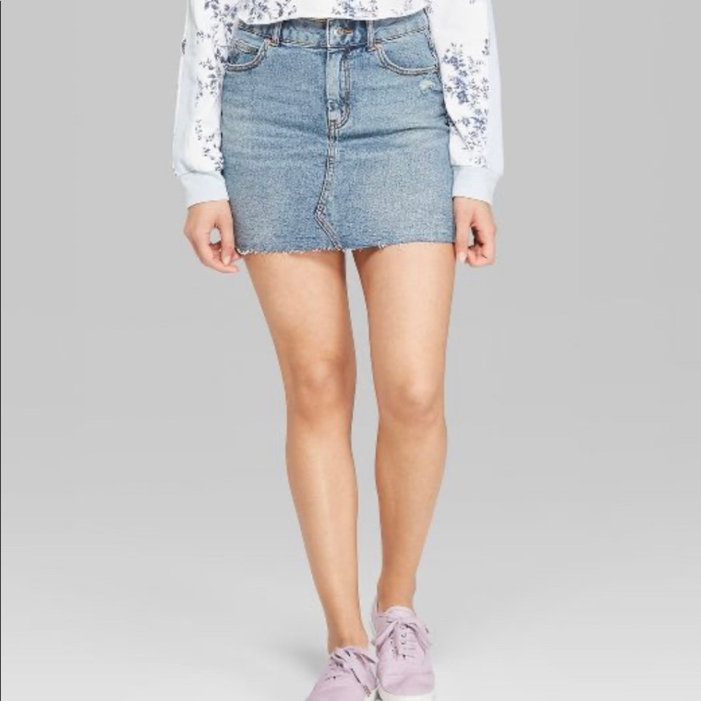 High-rise Denim Mini Skirt- Wild Fable (Size 16)